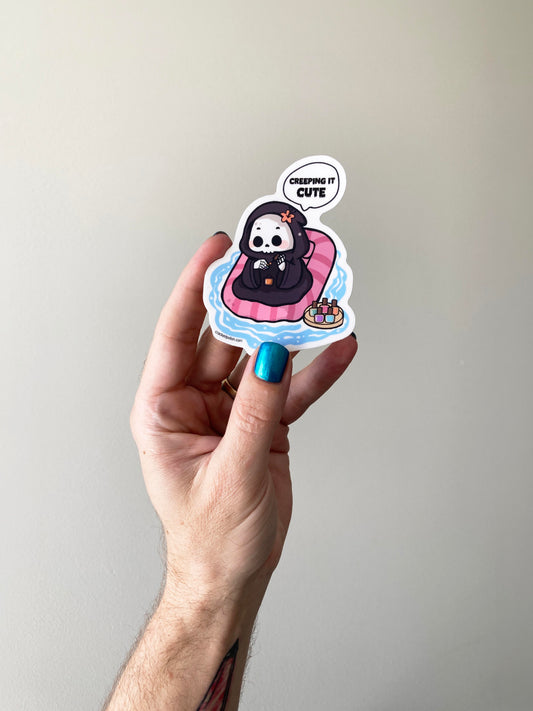 Creeping It Cute Sticker