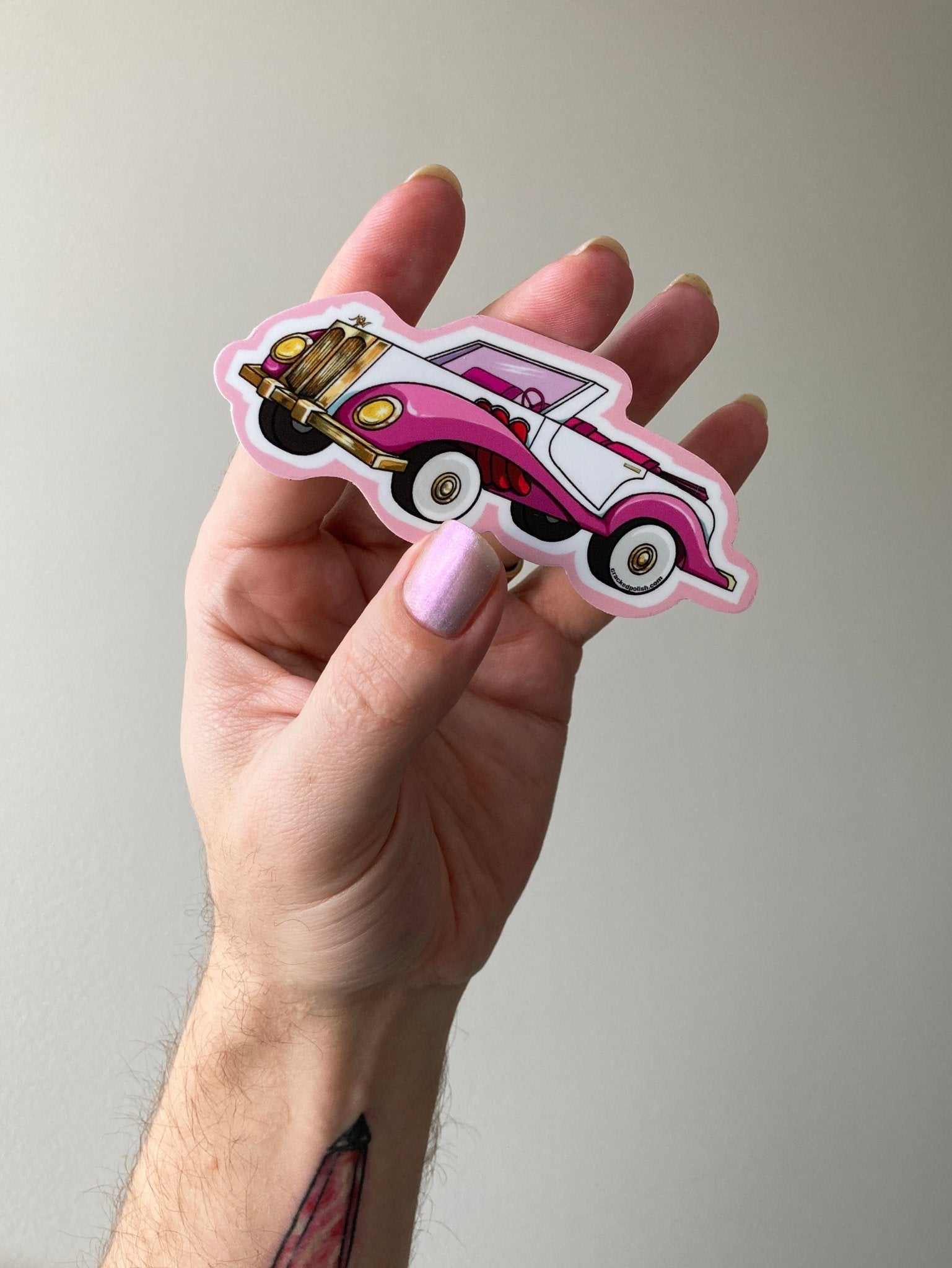 Rockin Roadster Car Sticker - Cracked Polish
