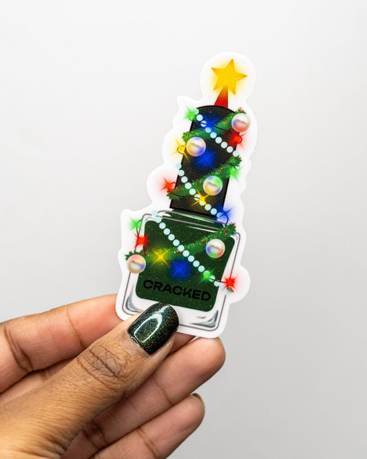 Wrapped In Joy Sticker - Cracked Polish