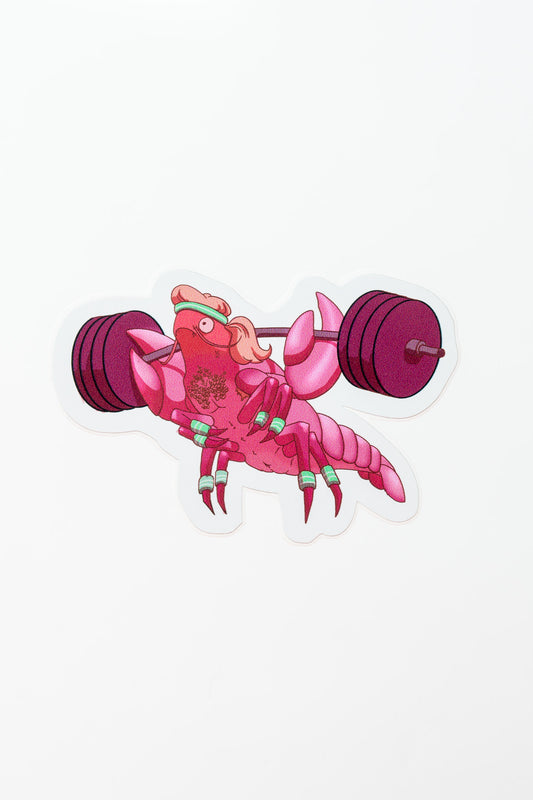 Hairy Squatting Lobster Sticker