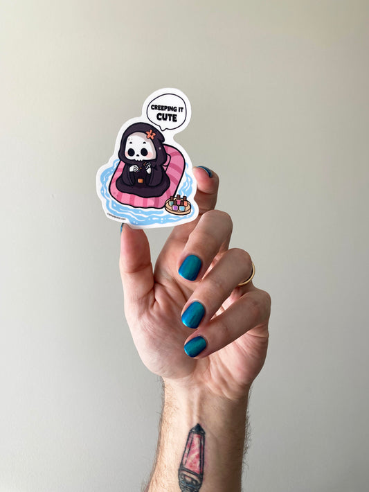 Creeping It Cute Sticker