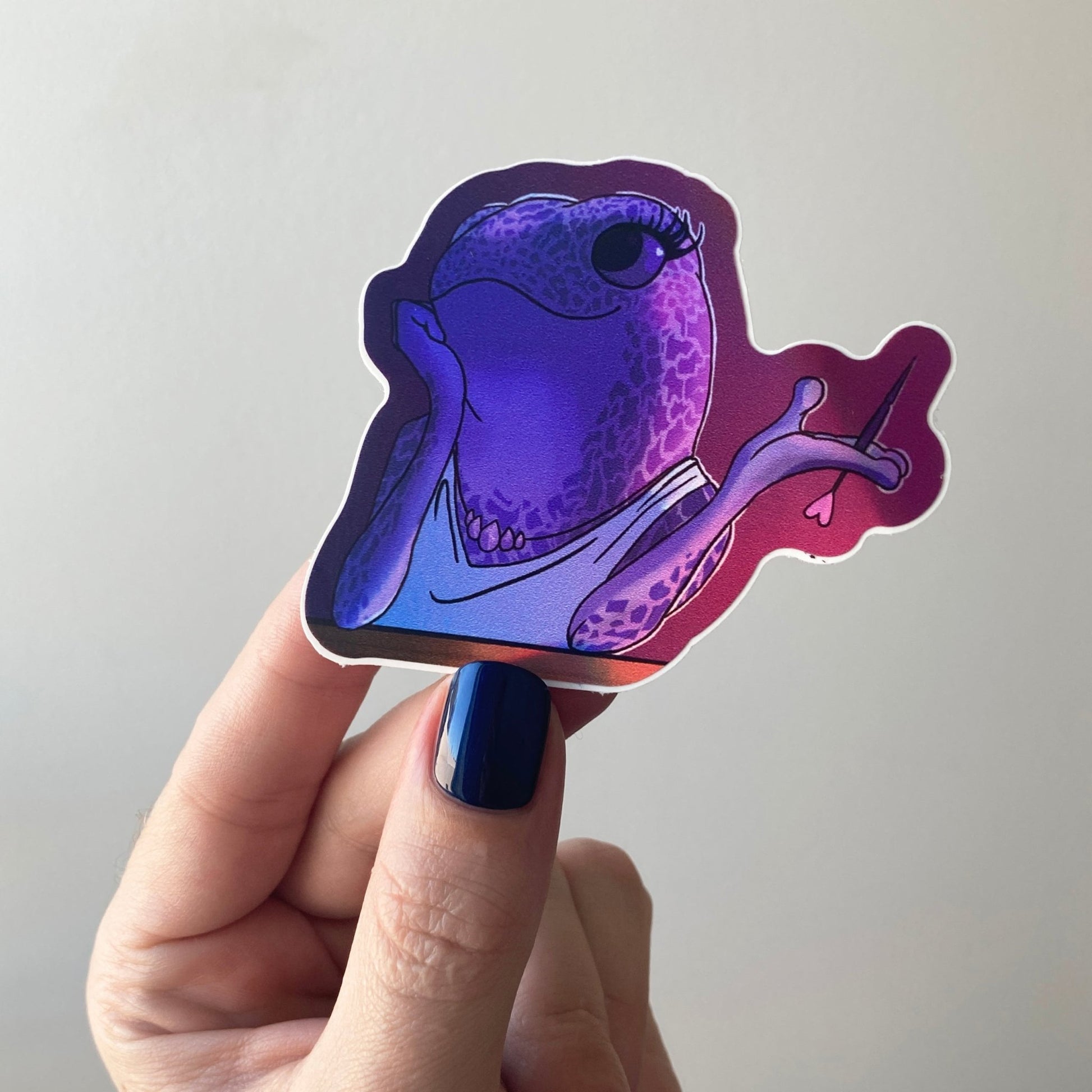 Amethyst Dart Babe Sticker - Cracked Polish