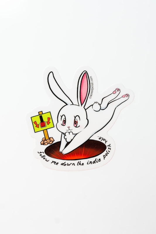 Cotton Tail Sticker - Cracked Polish