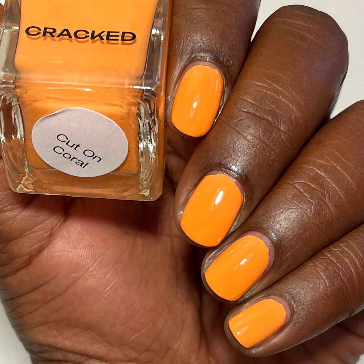 Cut On Coral - Cracked Polish