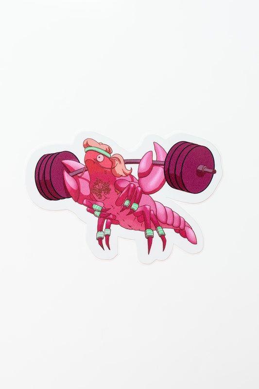 Hairy Squatting Lobster Sticker - Cracked Polish