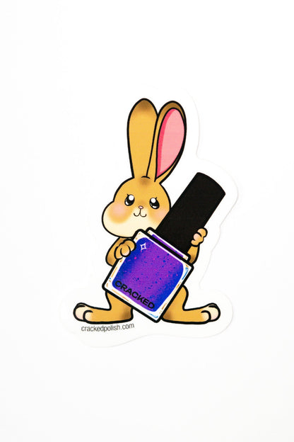 Mr. Hoppity Hop Sticker - Cracked Polish