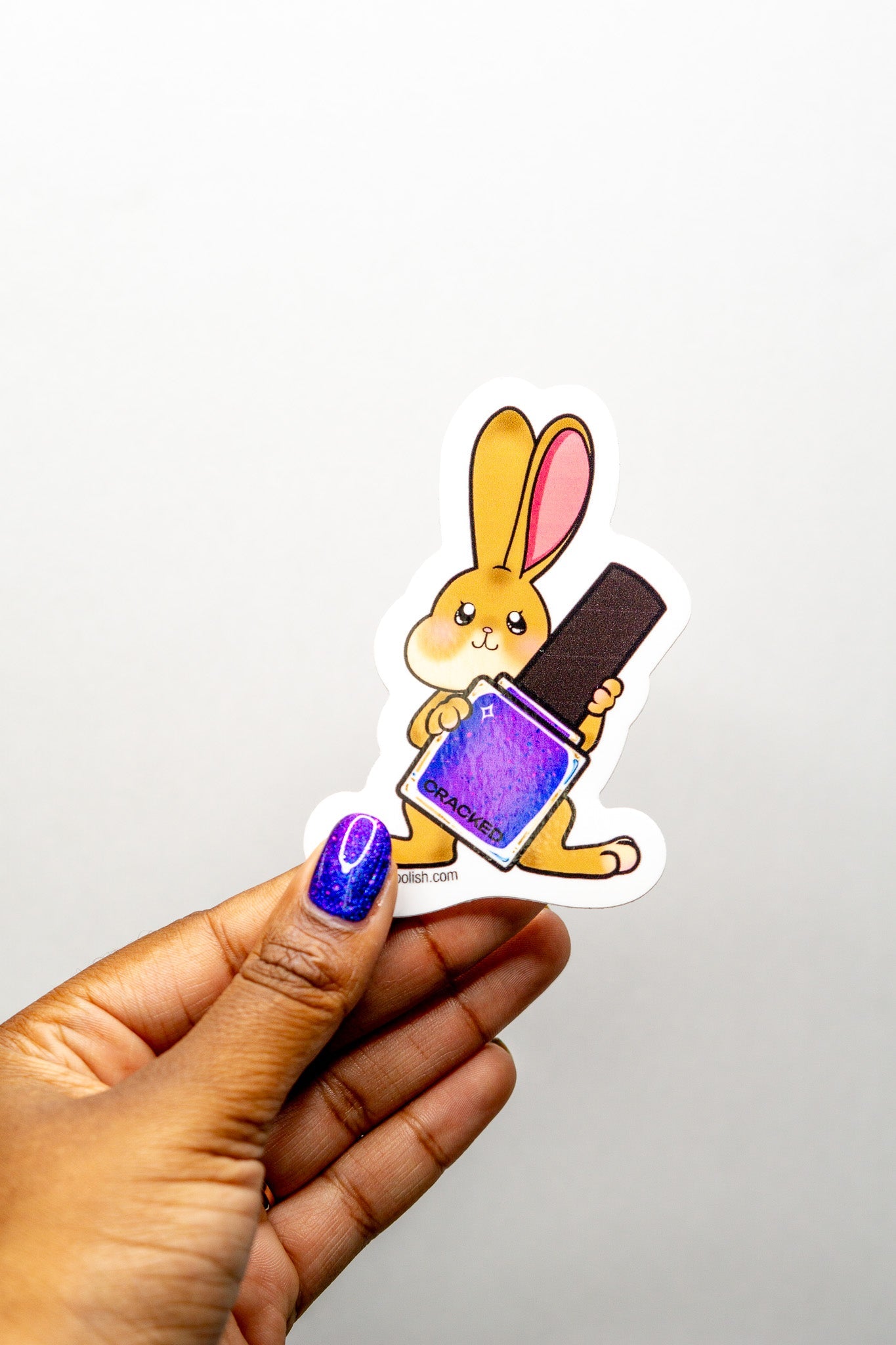 Mr. Hoppity Hop Sticker - Cracked Polish