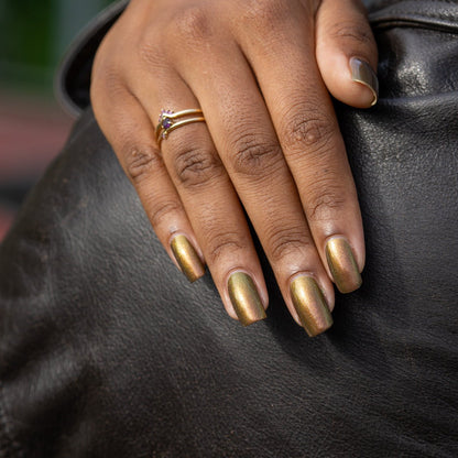 Pinching Bronzed Pennies - Cracked Polish