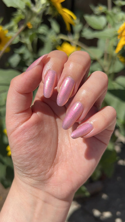 Pink Strawberry Puffs - Cracked Polish