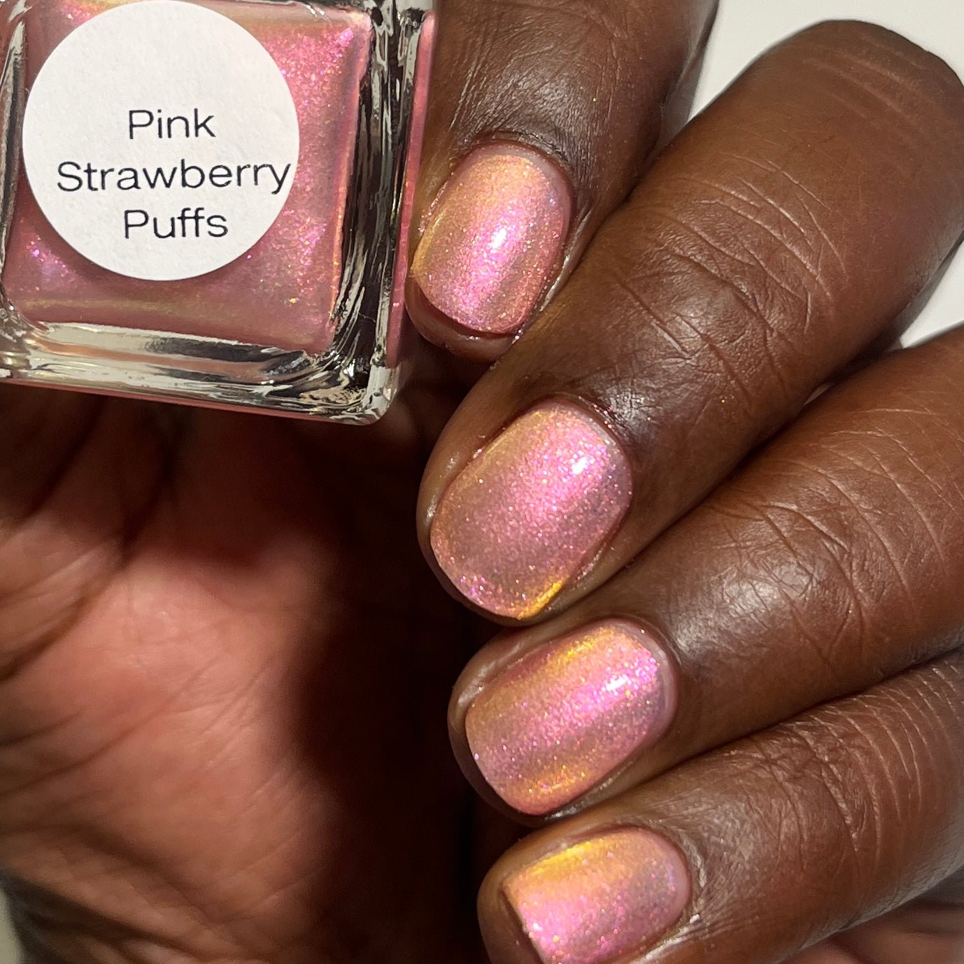 Pink Strawberry Puffs - Cracked Polish