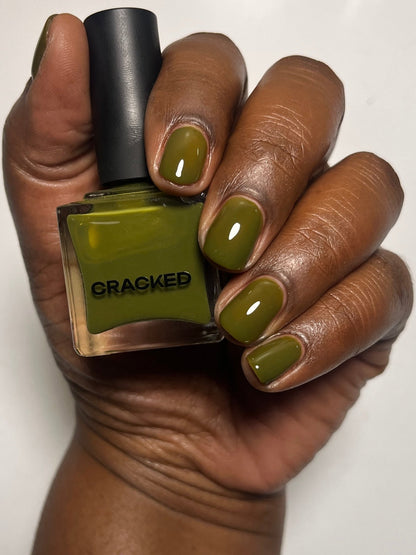 See Through Olive - Cracked Polish