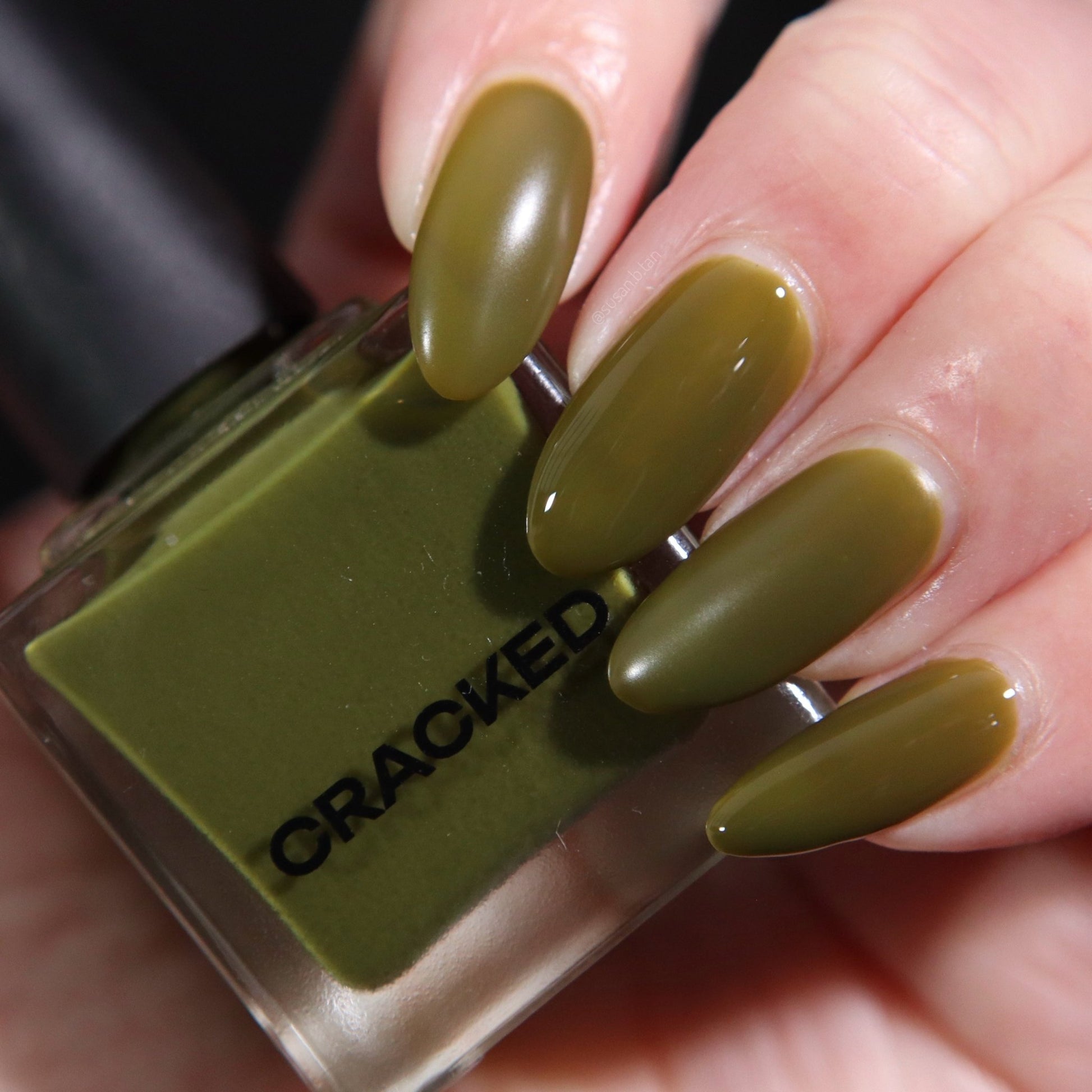 See Through Olive - Cracked Polish