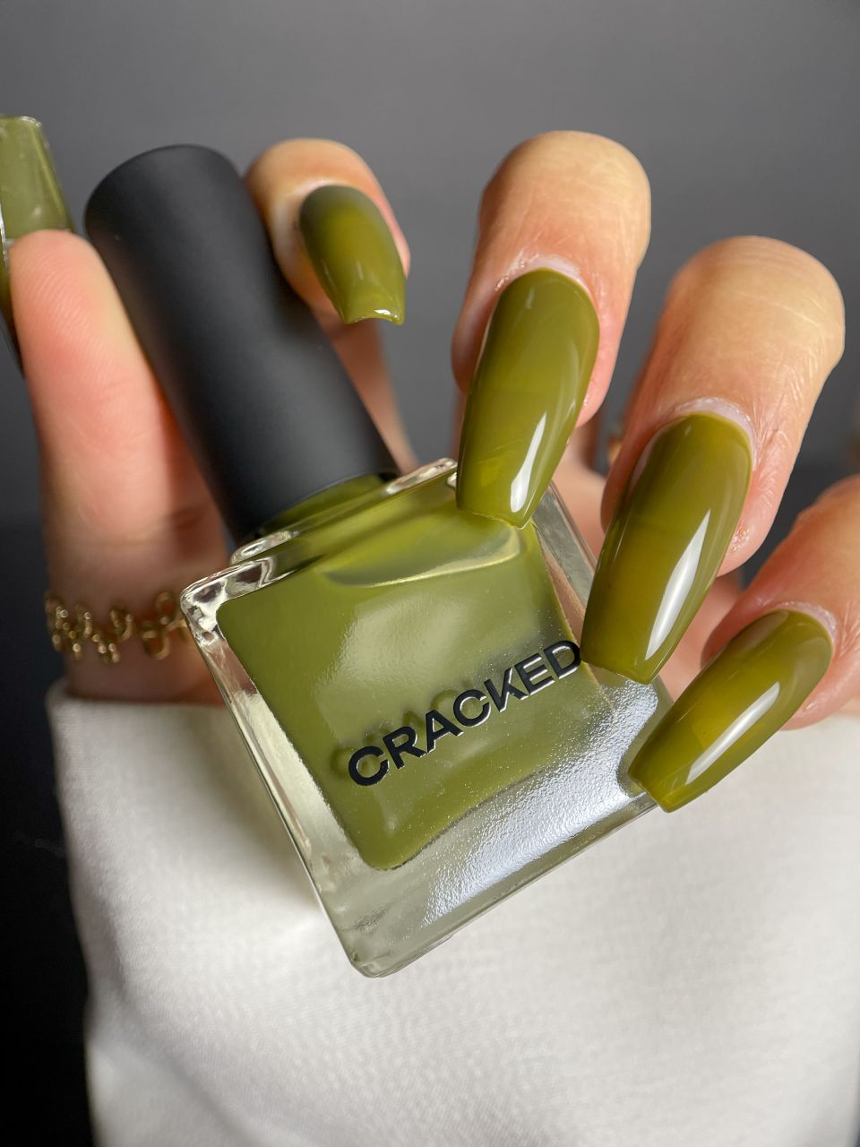 See Through Olive - Cracked Polish