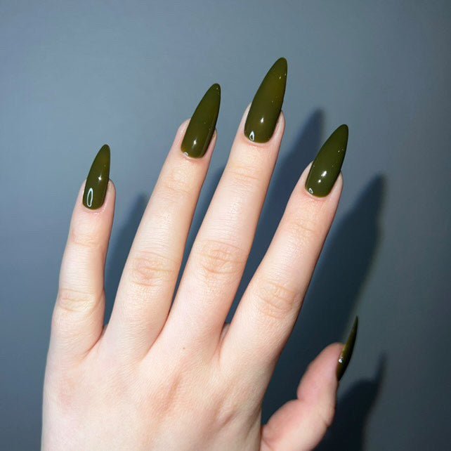 See Through Olive - Cracked Polish