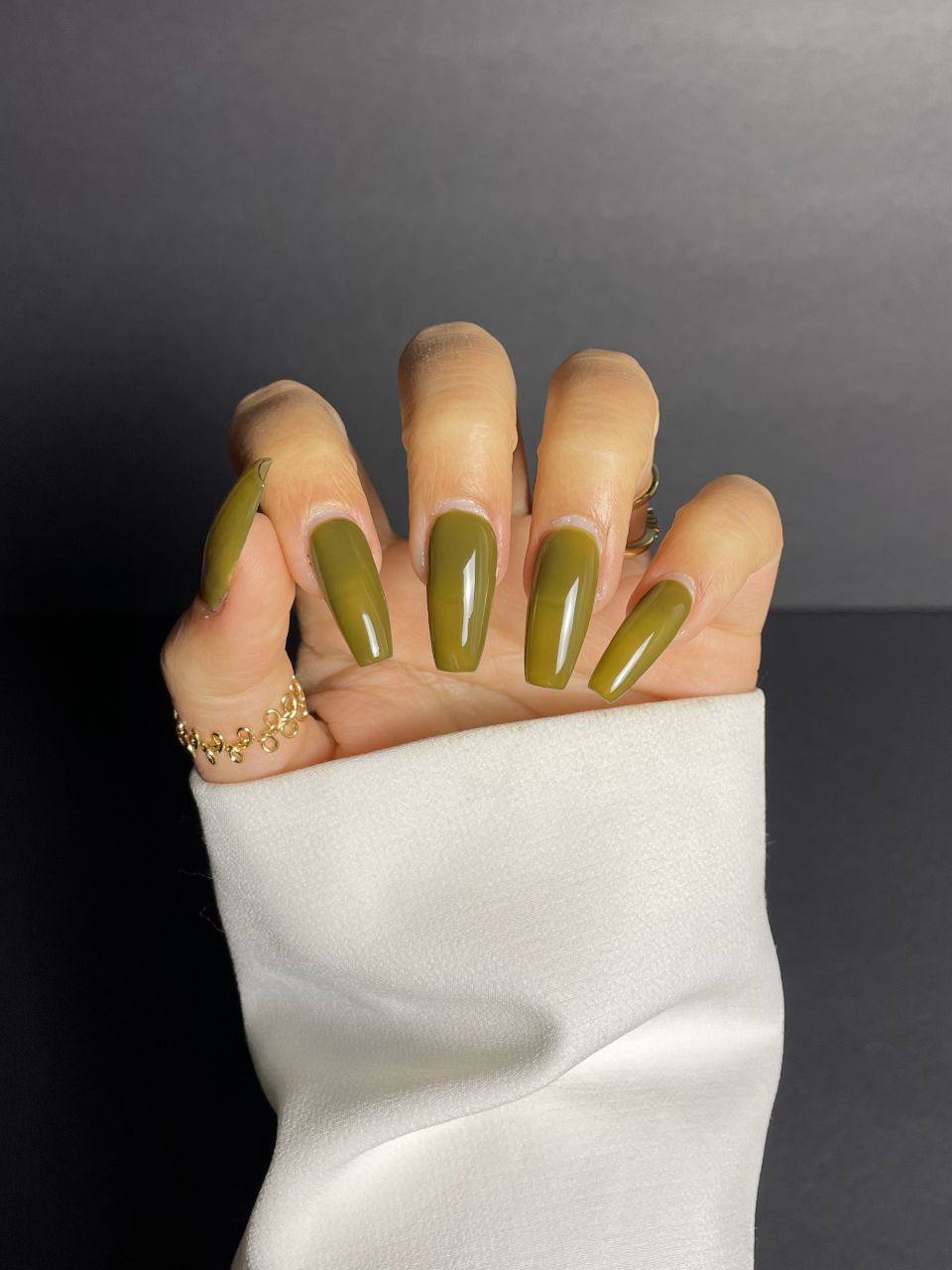 See Through Olive - Cracked Polish