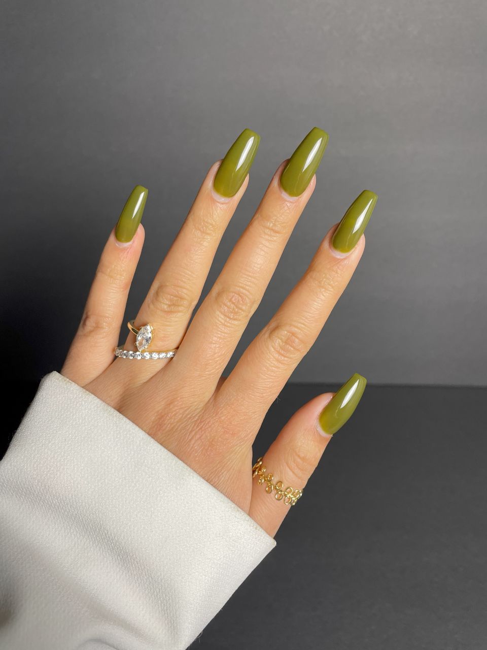 See Through Olive - Cracked Polish