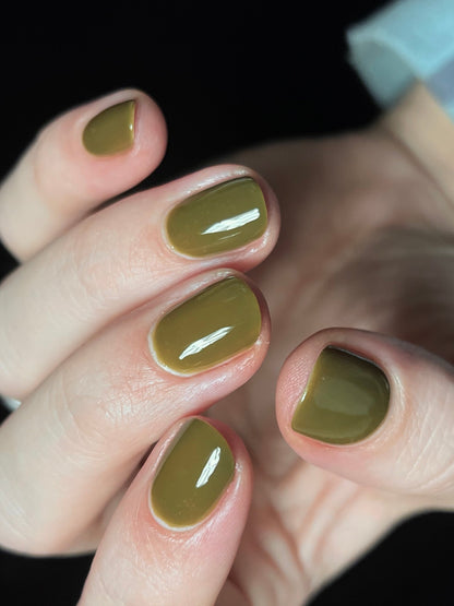 See Through Olive - Cracked Polish