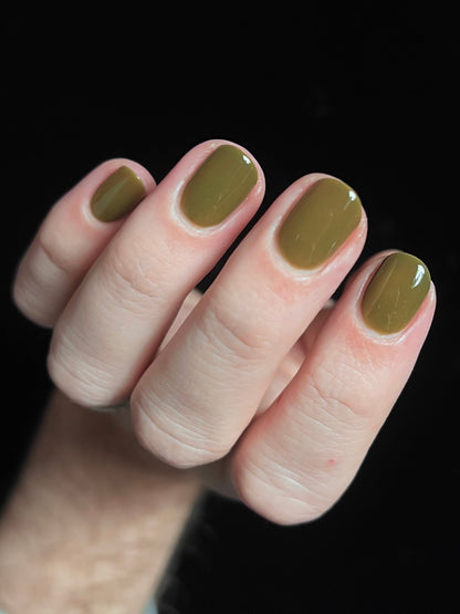 See Through Olive - Cracked Polish